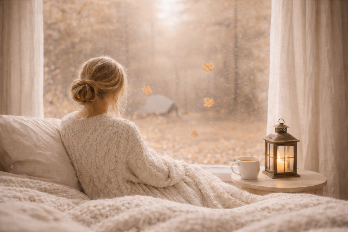 Peaceful woman sitting by the window in quiet reflection, symbolizing trust that God is working even when unseen